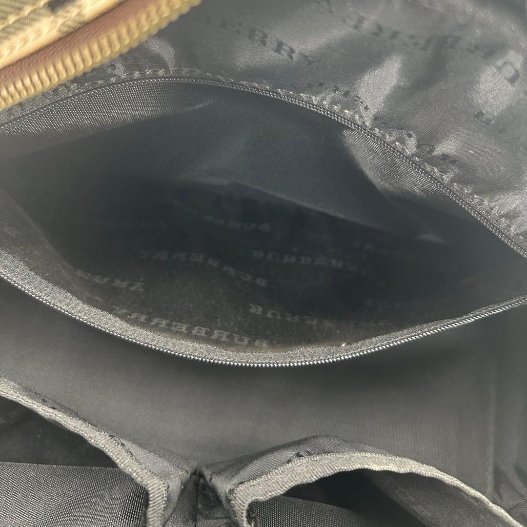 美品✨　バーバリー　ボストンバッグ　ノバチェック　ロゴプレート　レザー