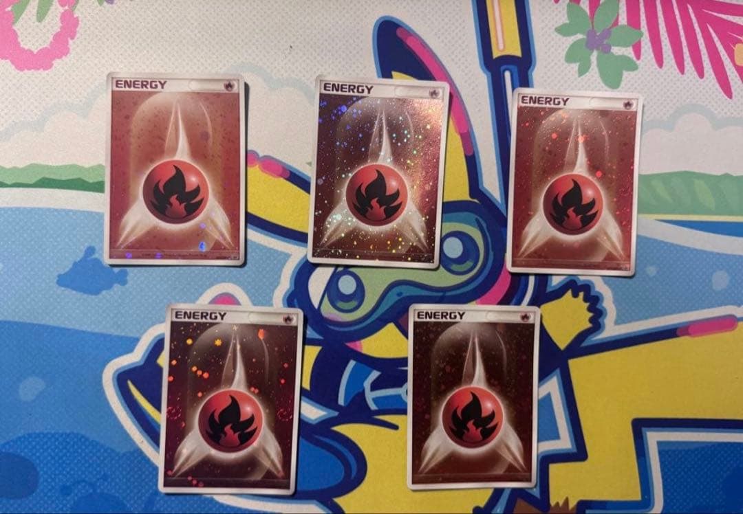 ポケカ　基本炎エネルギーブリザードDPtプロモ　5枚セット　バラ売り可