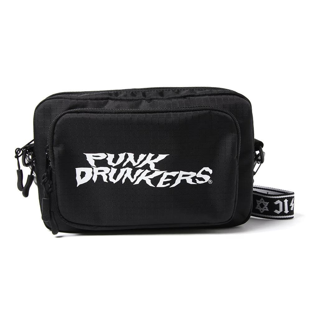 PUNK DRUNKERS パンクドランカーズ ギザロゴショルダーバッグ 黒