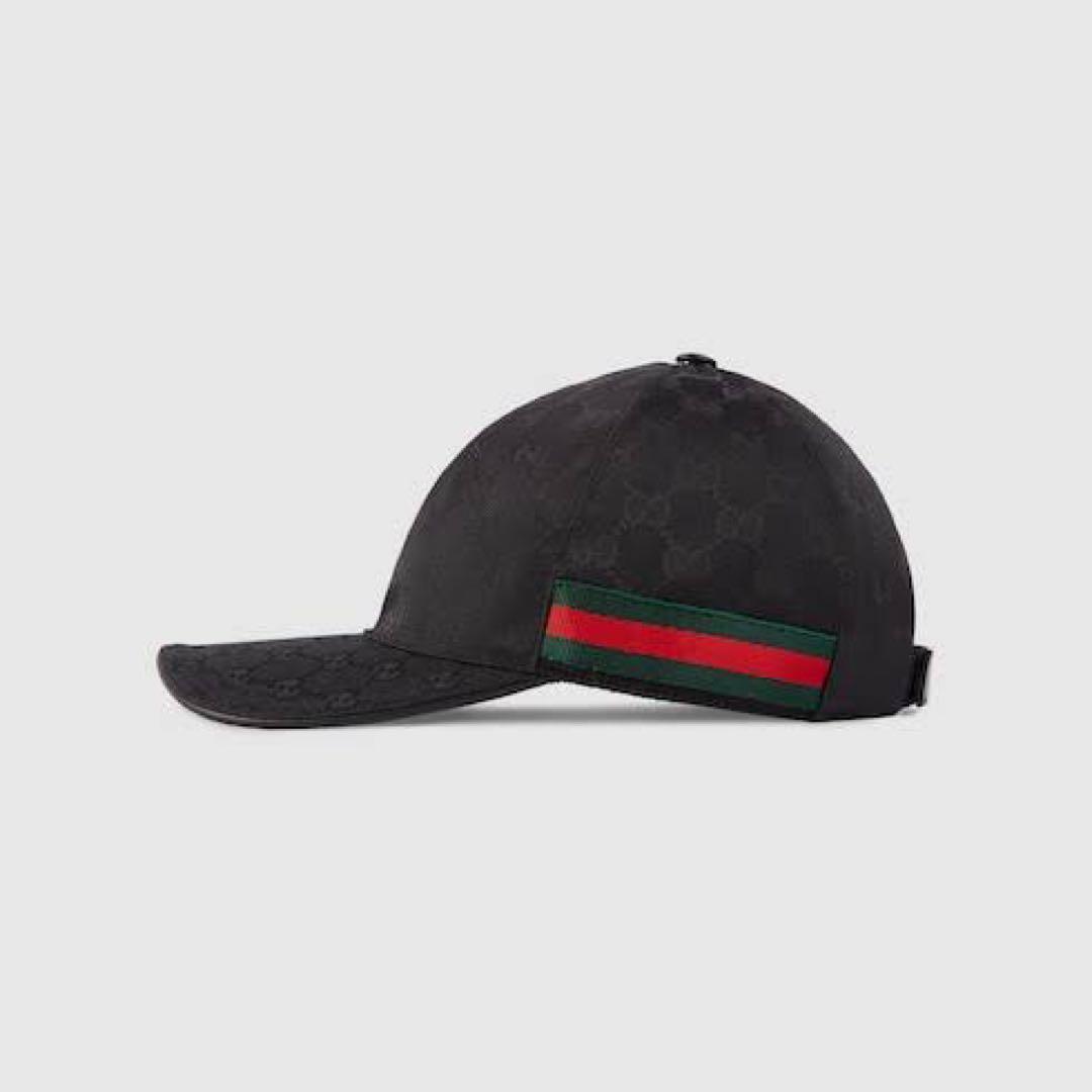 GUCCI ブラックGGパターンキャップ　XL