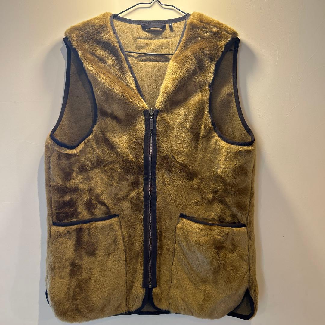 Barbour ファー ベスト 38 ブラウン
