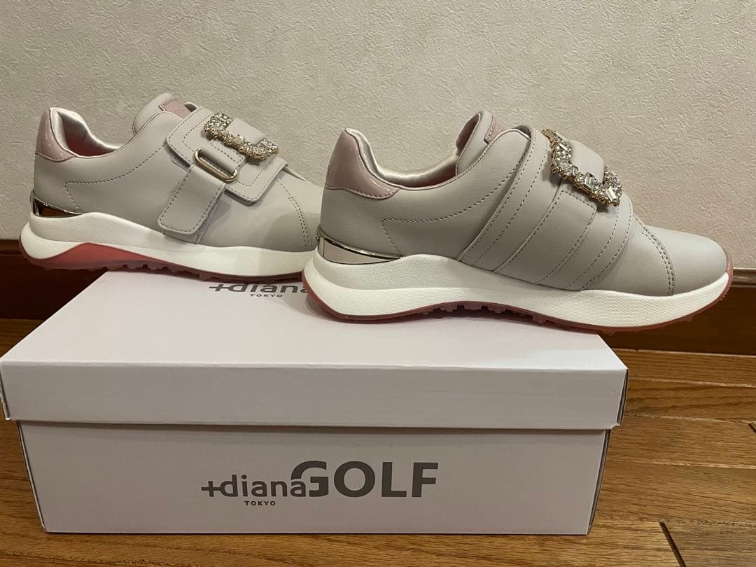 【美品】ダイアナ　ゴルフシューズ　グレー