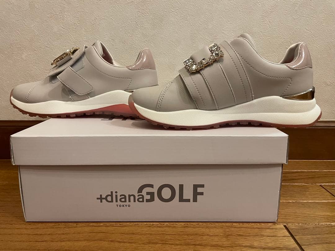 【美品】ダイアナ　ゴルフシューズ　グレー