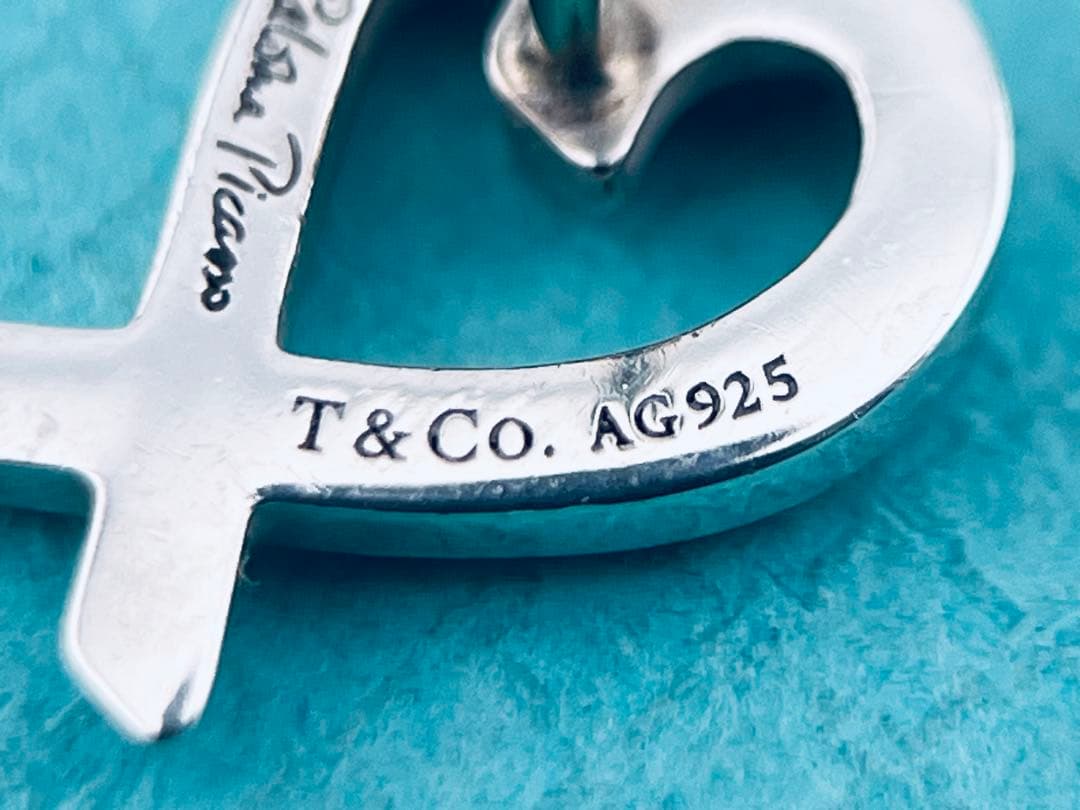 c985 美品　ティファニー　ラビングハート　ピアス　パロマピカソ　925