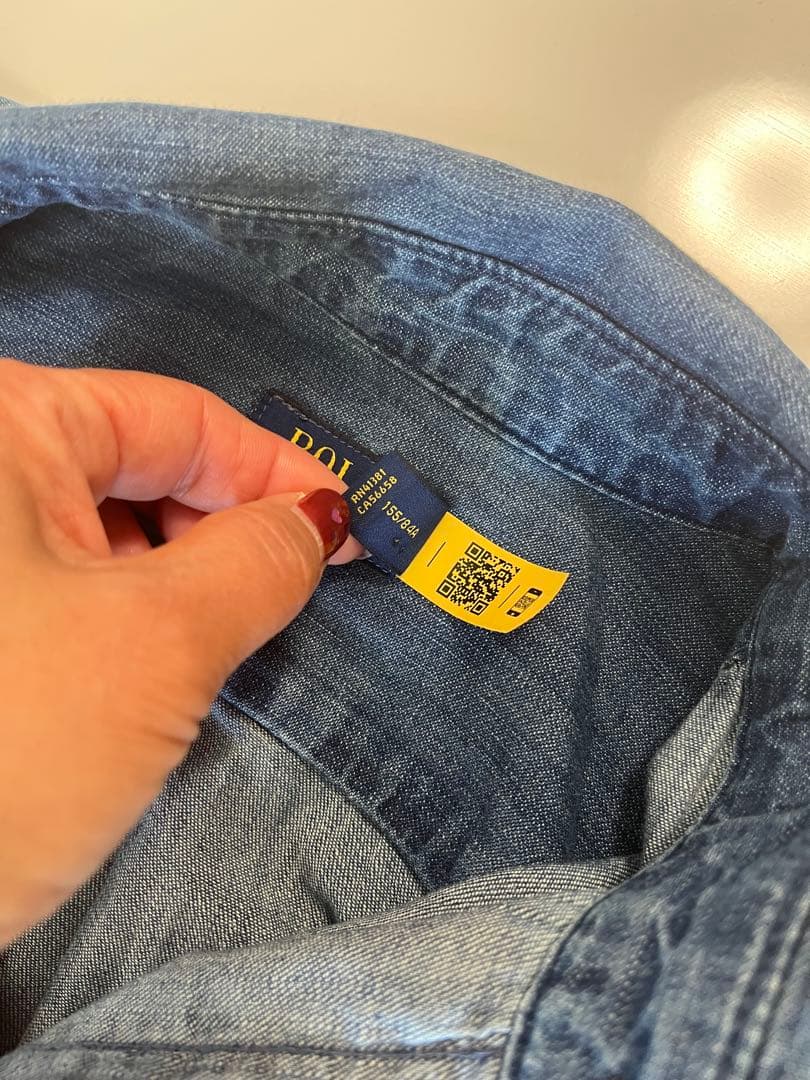 Ralph Lauren デニムロングシャツ 長袖（ワンピース）155/84A