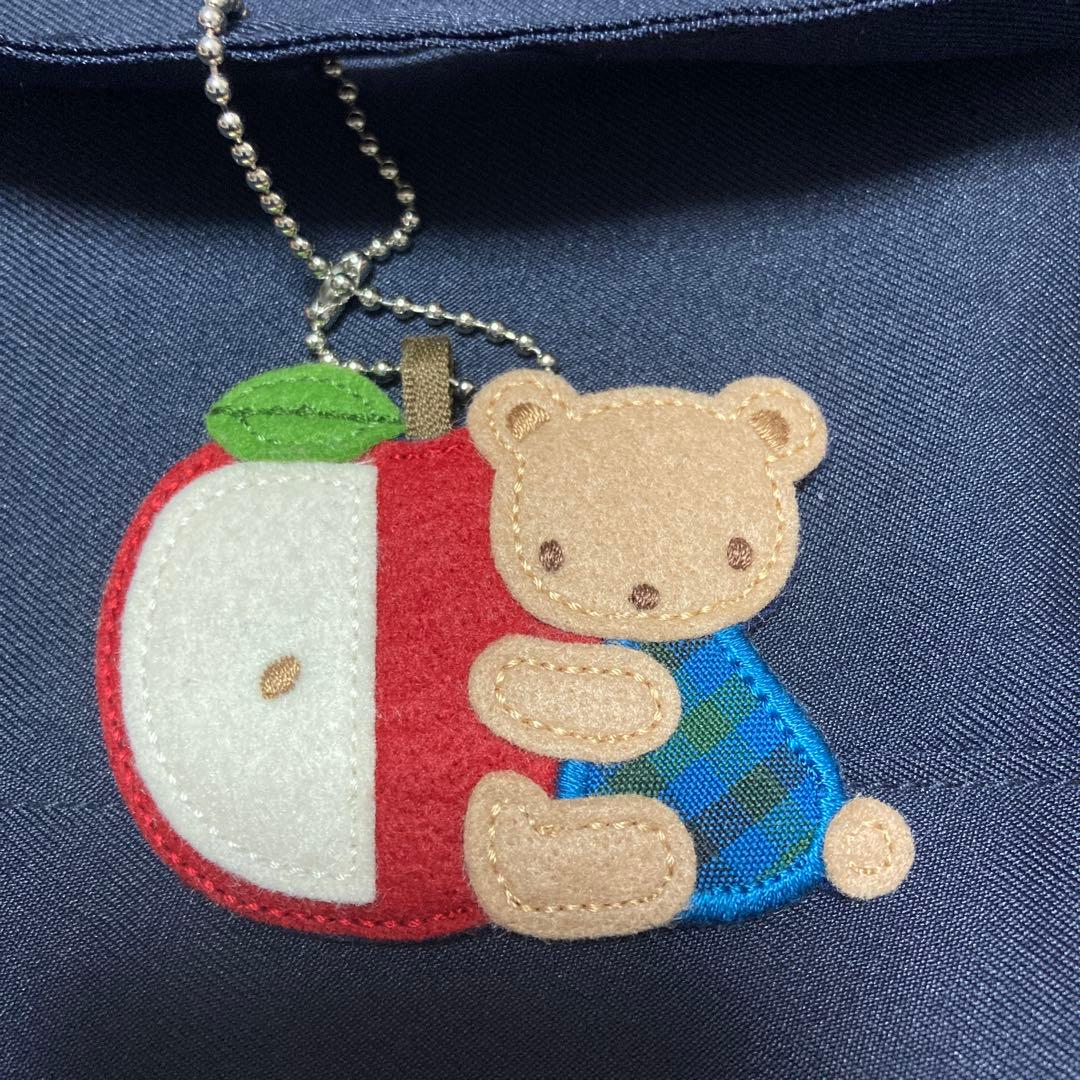 美品familiarマザーバック　緑チェック