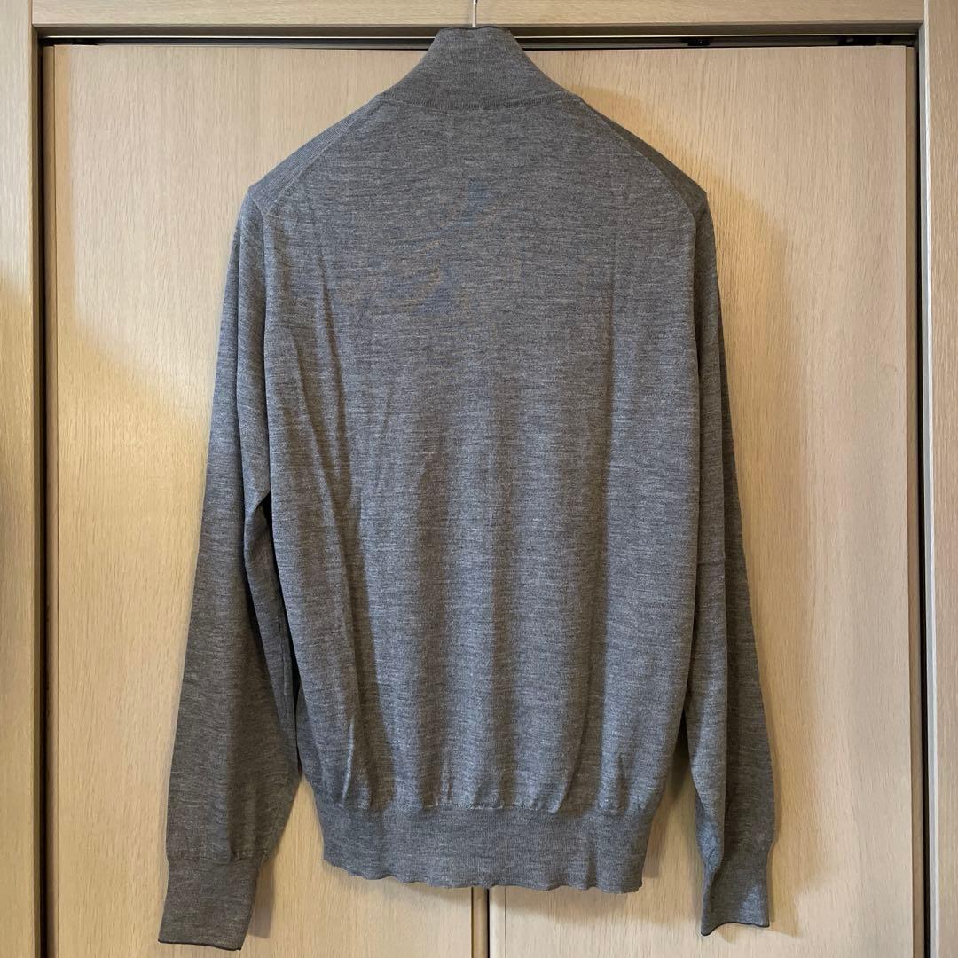 ①ブルネロクチネリ カシミヤシルク ダブルジップカーディガン ドライバーズニット