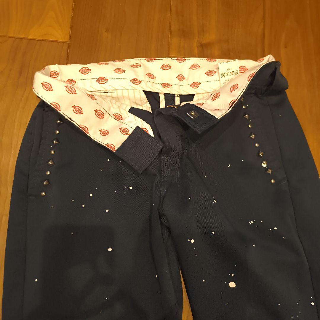 〜16日新品 Dickies×jouetieスタッズペイントスプラッシュチノパン