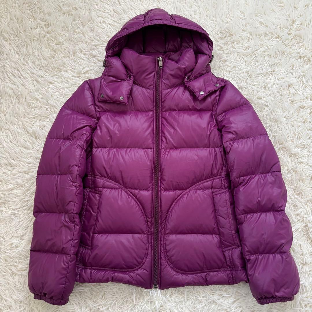 バーバリーロンドン ノバチェック ダウンジャケット レディース40 L パープル