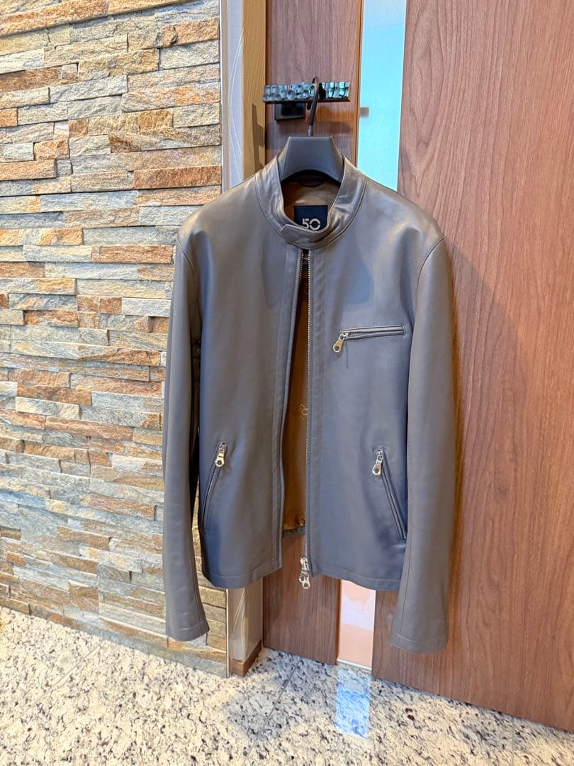 Cinquanta チンクアンタ　シングルレザージャケット　50サイズ