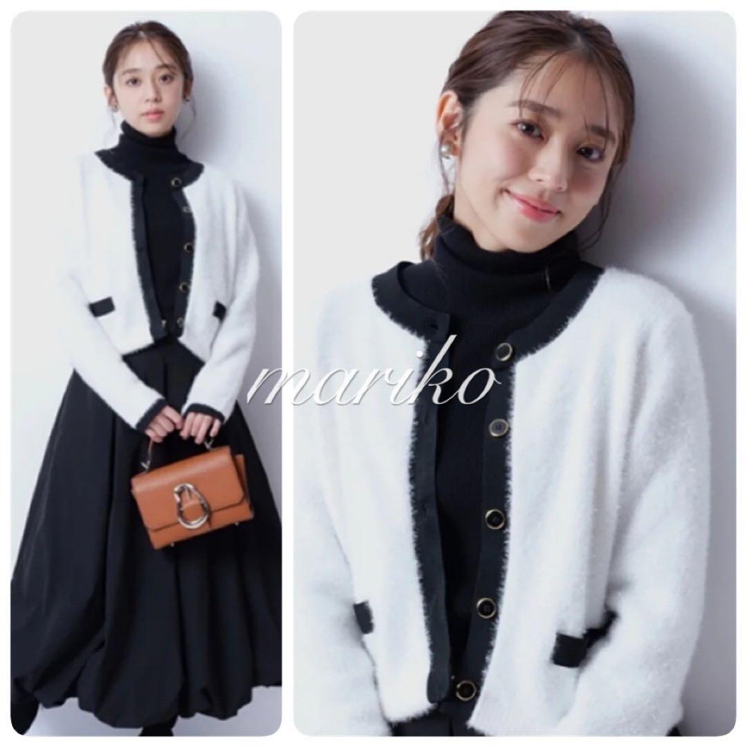 新品★ジャスグリッティー キラキラフェザーカーディガン　アプワイザーリッシェ