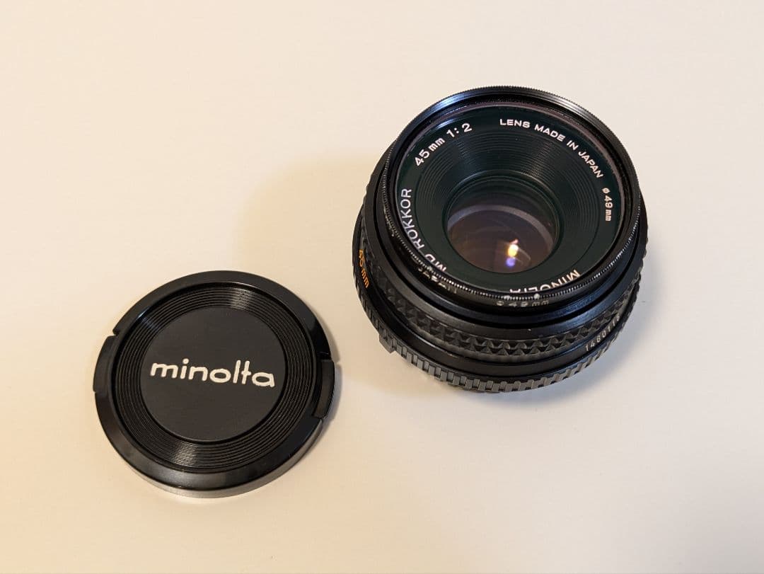 Minolta MD Rokkor 45mm f2 レンズ ミノルタ 箱付き