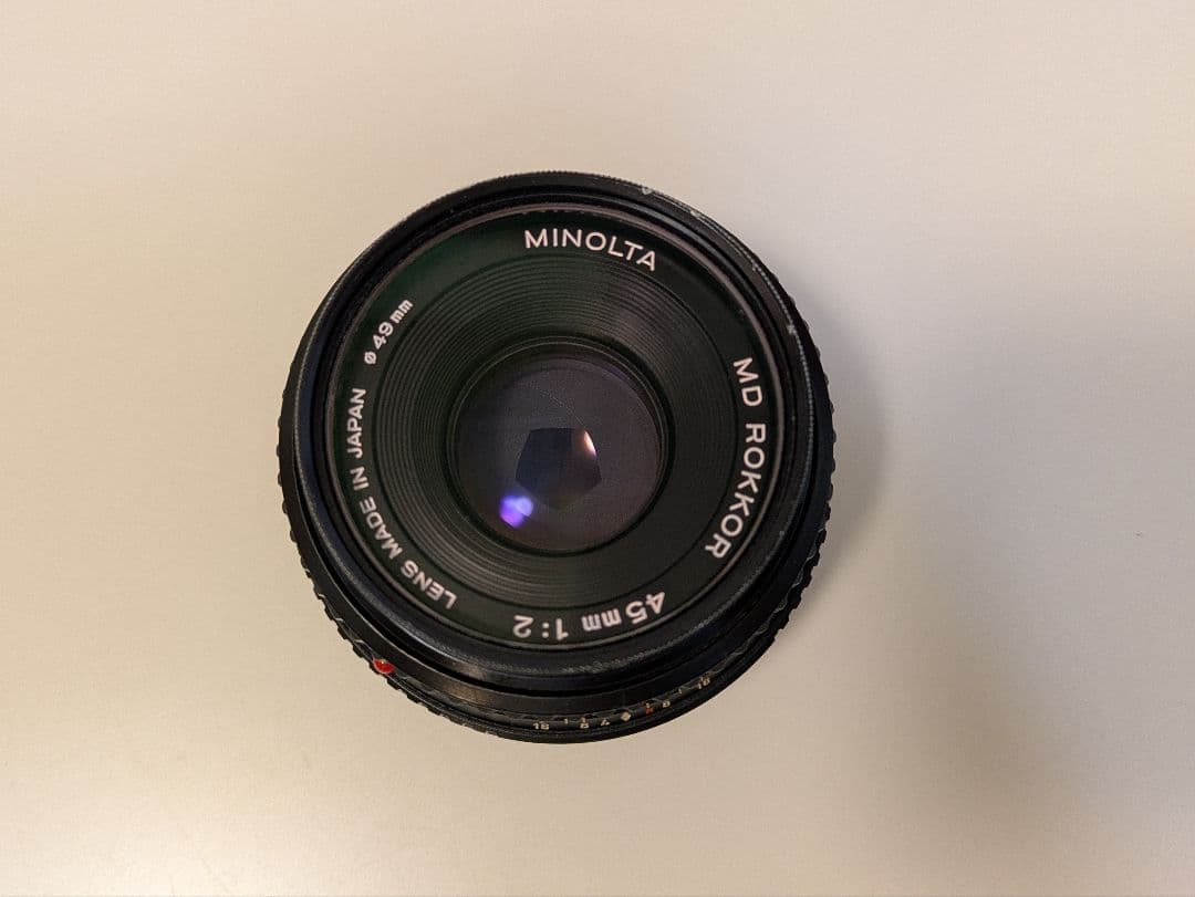 Minolta MD Rokkor 45mm f2 レンズ ミノルタ 箱付き