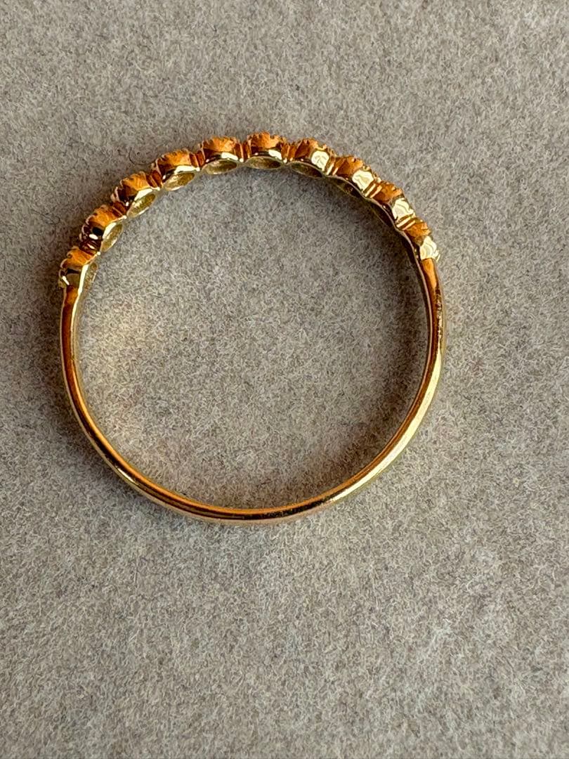 K18YG ダイヤハーフエタニティリング✨