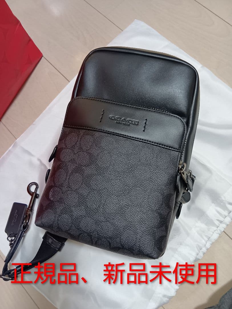 COACH ボディバッグ シグネチャー　革
