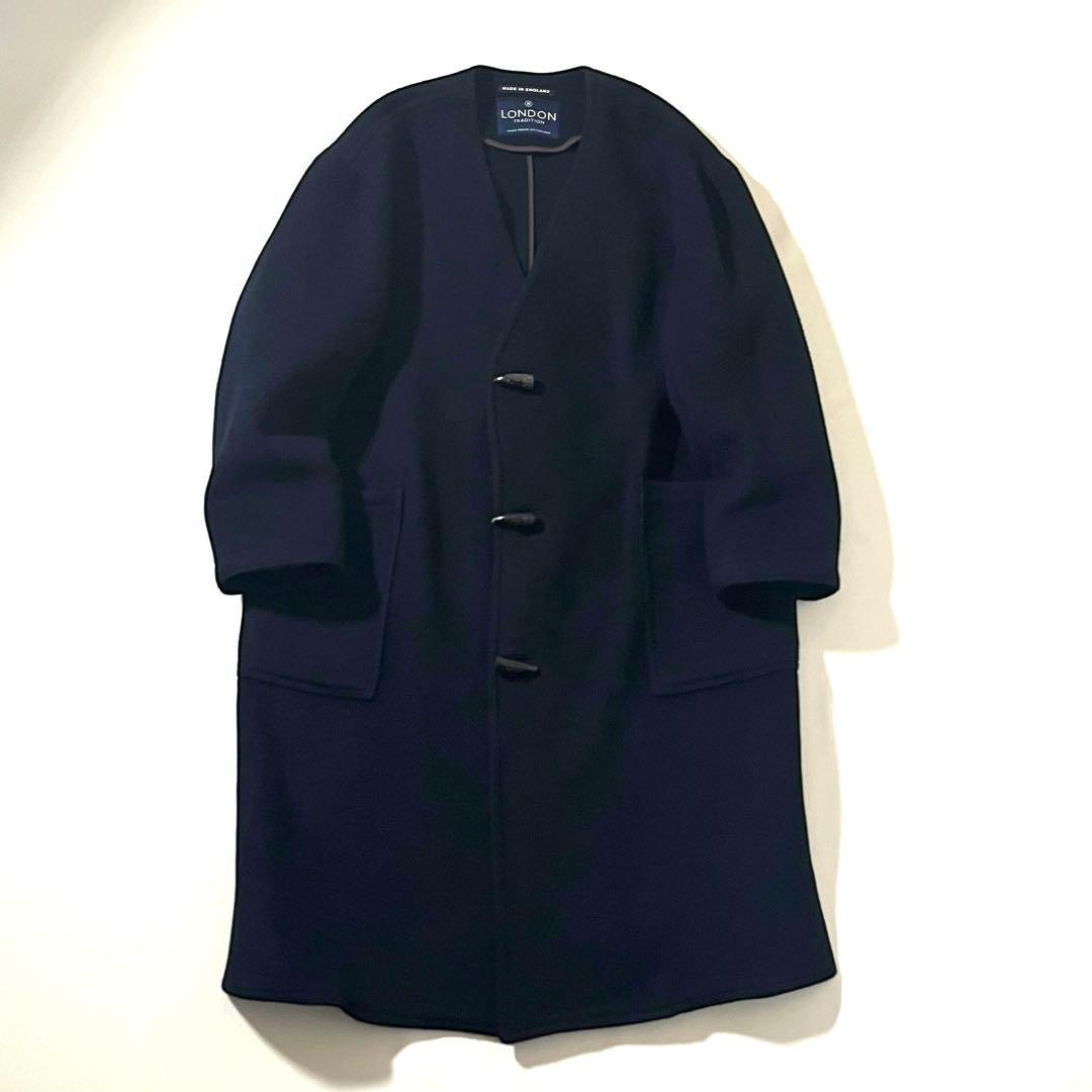 【美品】ロンドントラディション×ビームス　ノーカラー トグル コート　コラボ別注