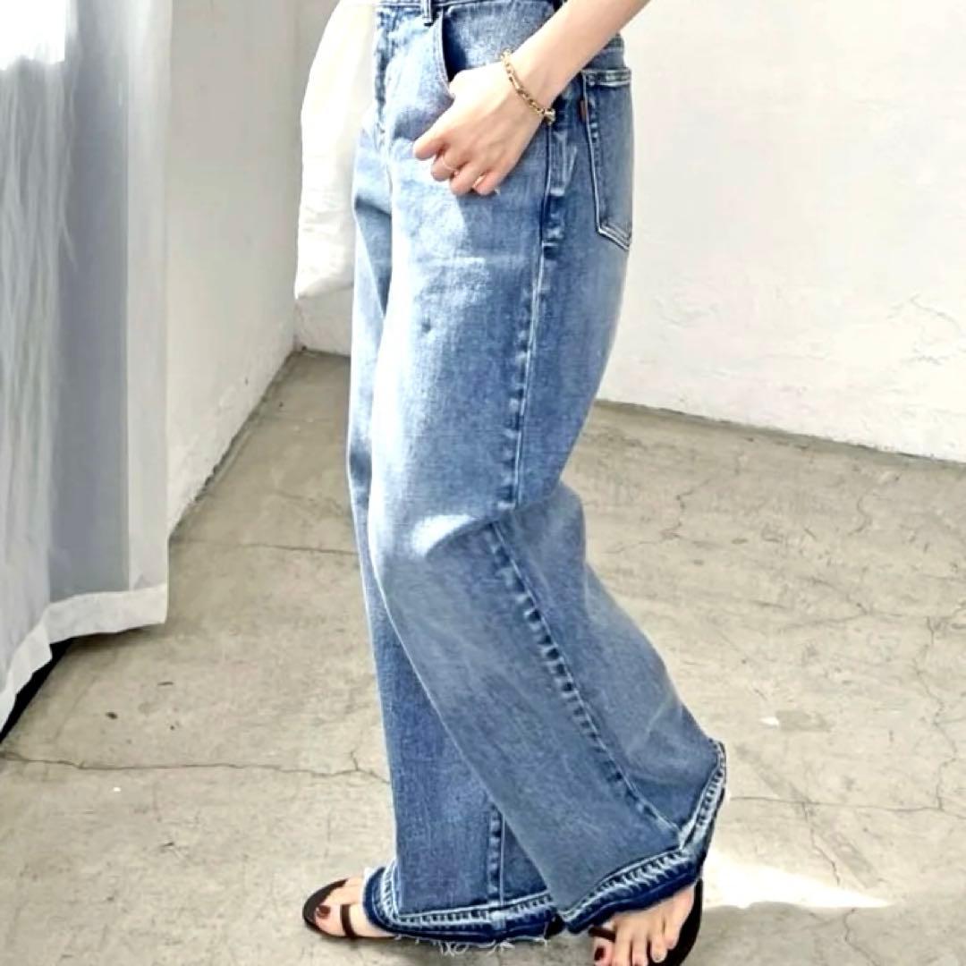 新品タグ付き❣️ spick&span 5 1/2 ルーズストレートデニム 【M】