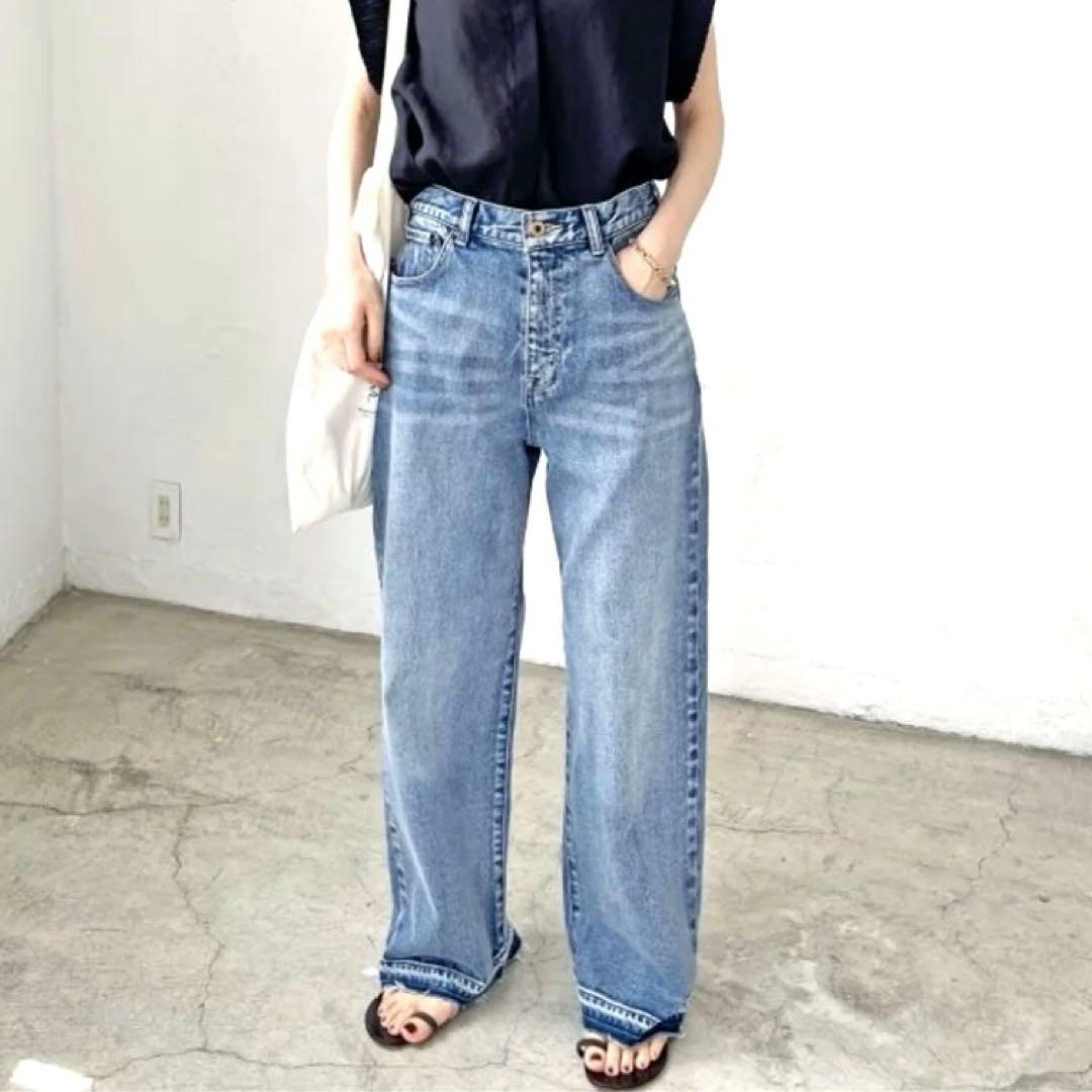 新品タグ付き❣️ spick&span 5 1/2 ルーズストレートデニム 【M】