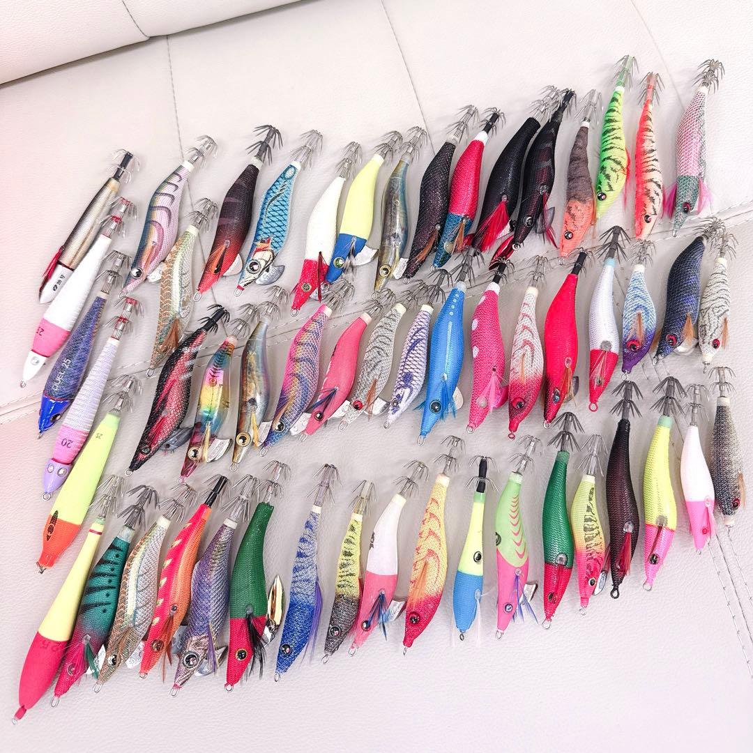 イカメタルスッテ大量！未使用品70%以上含 計53個ケース付き