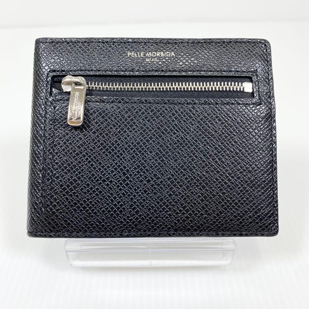 【美品】PELLE MORBIDA BA329ブラック ミニウォレット