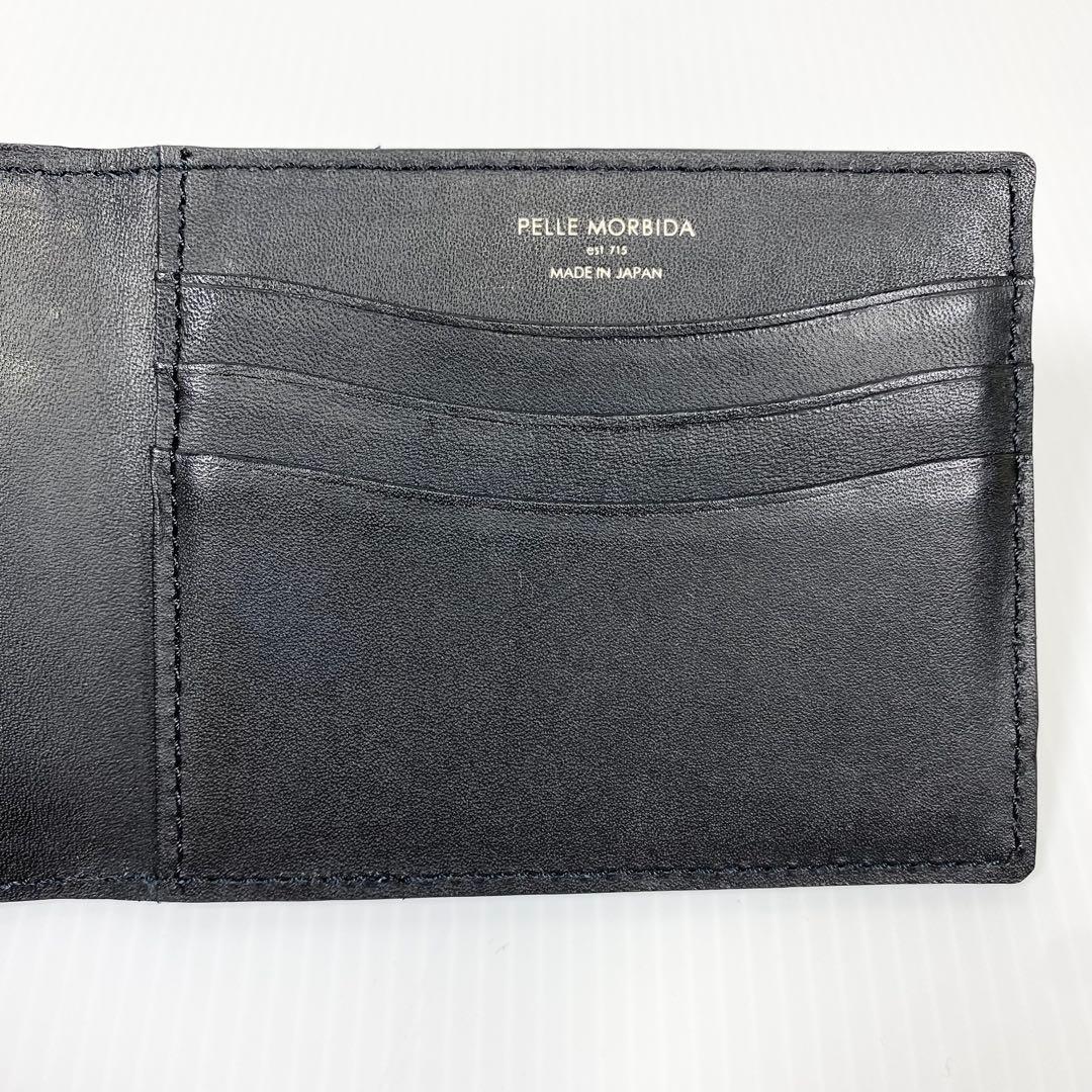 【美品】PELLE MORBIDA BA329ブラック ミニウォレット