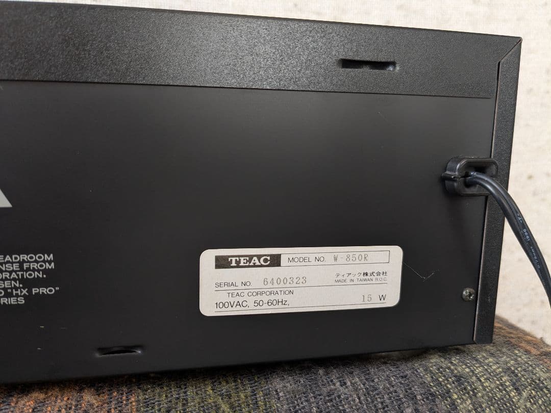 動作品 TEAC W−850R ダブル カセットデッキ リモコン付