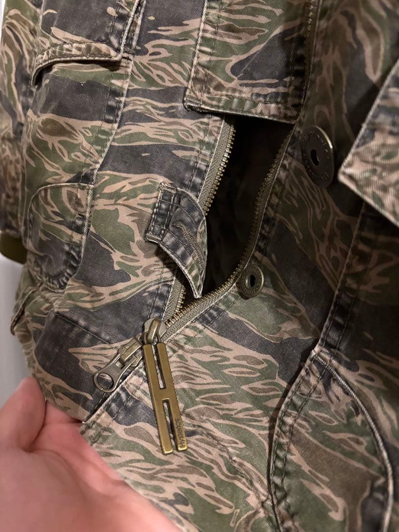 HYSTERIC 迷彩柄 ミリタリージャケット　ファー付き　Free size