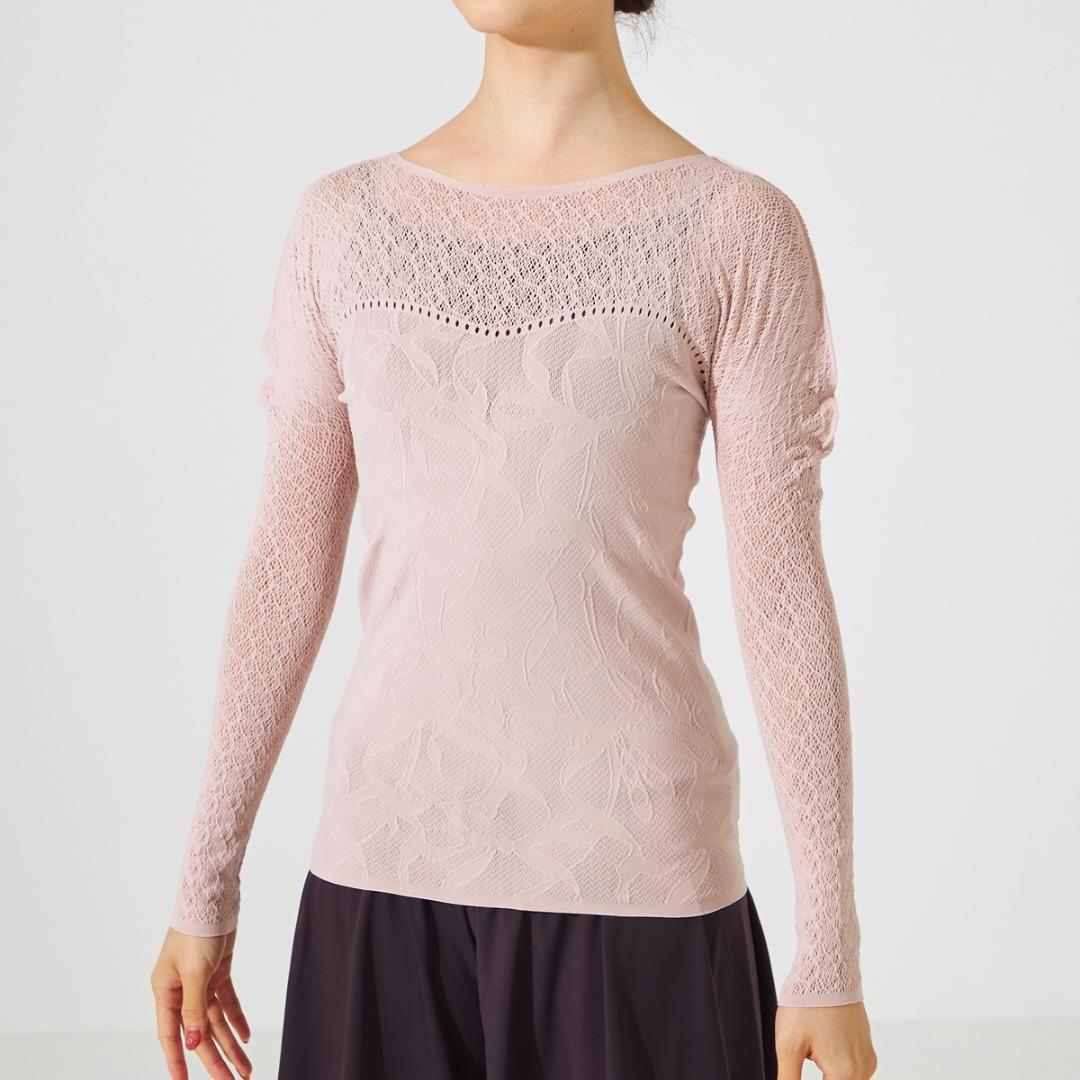 【新品】トウシューズリボンニットトップ ノーソーイングニット M黒 チャコット