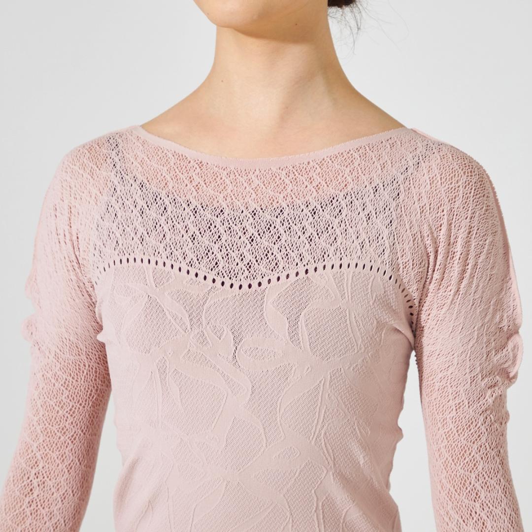 【新品】トウシューズリボンニットトップ ノーソーイングニット M黒 チャコット