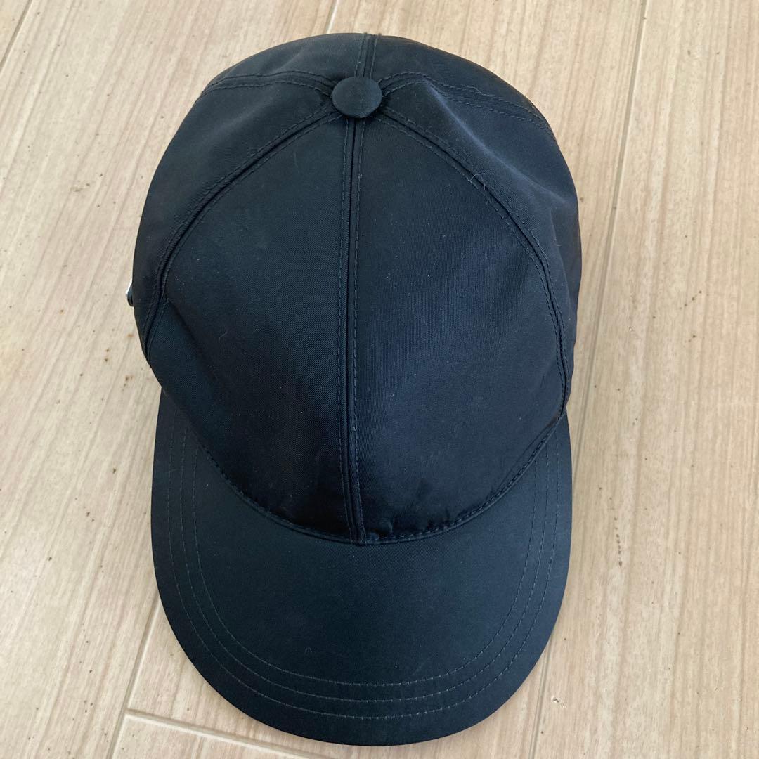 PRADA ブラック ベースボールキャップ Sサイズ