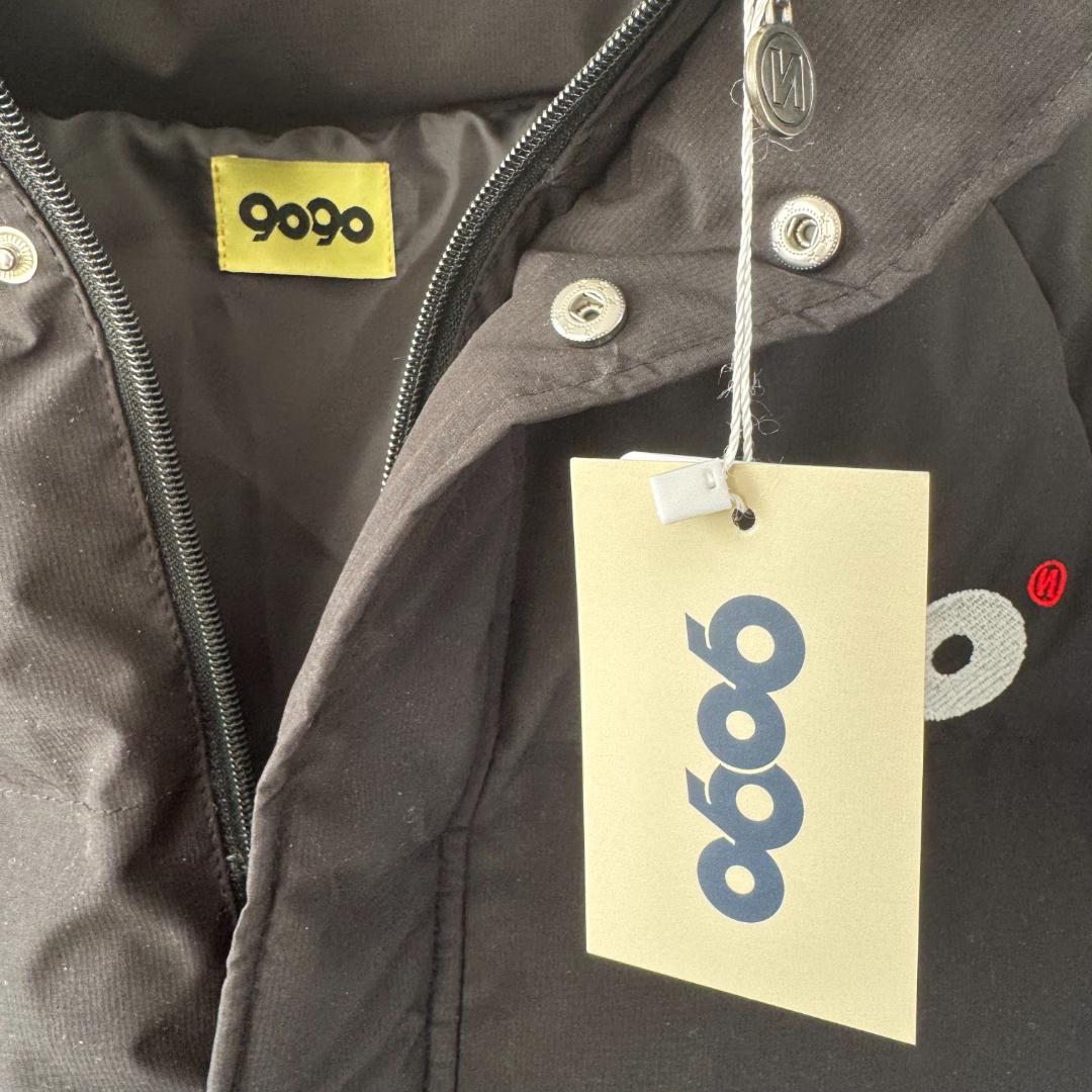 9090 90 Logo Rich Puffer Jacket 黒 ブラック e