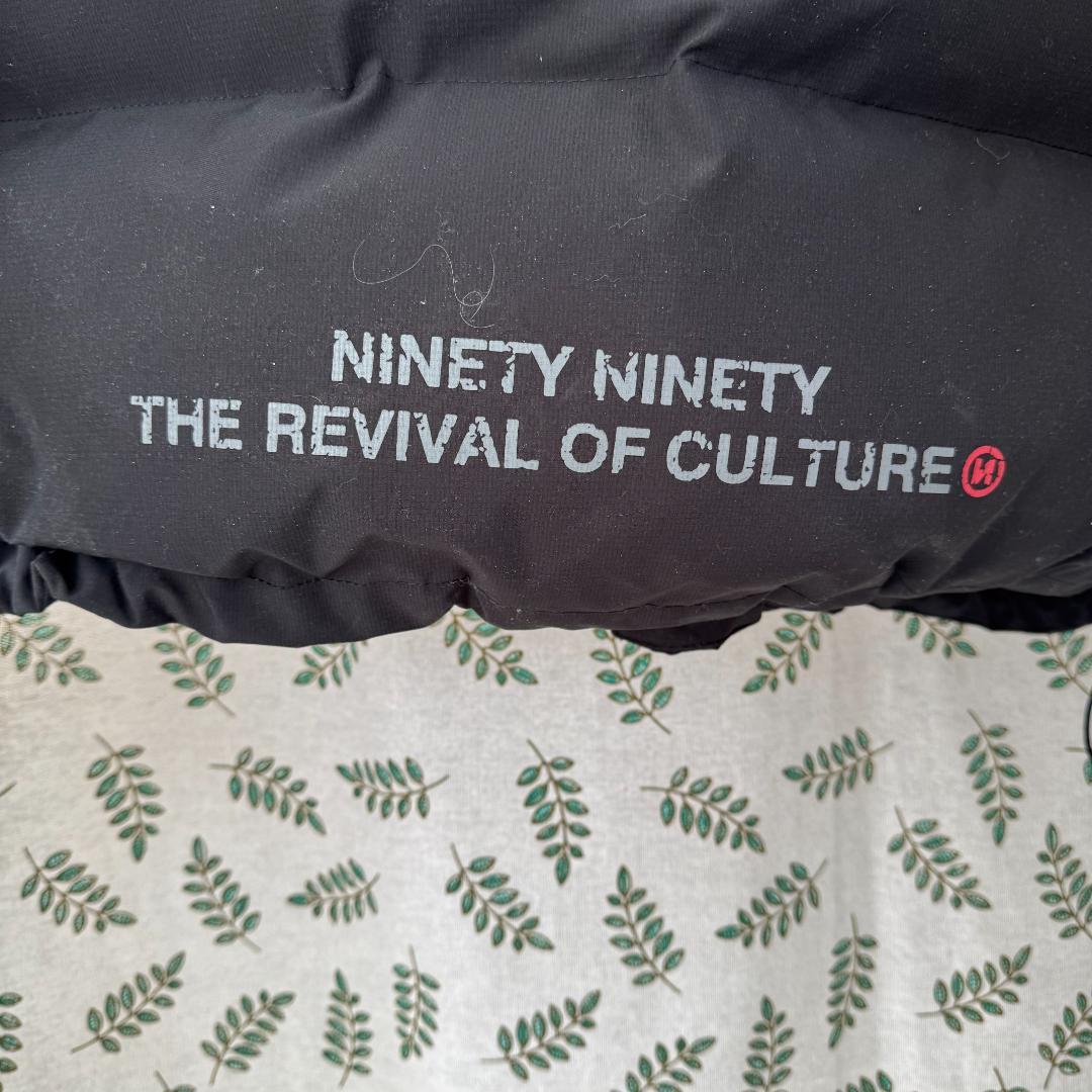 9090 90 Logo Rich Puffer Jacket 黒 ブラック e