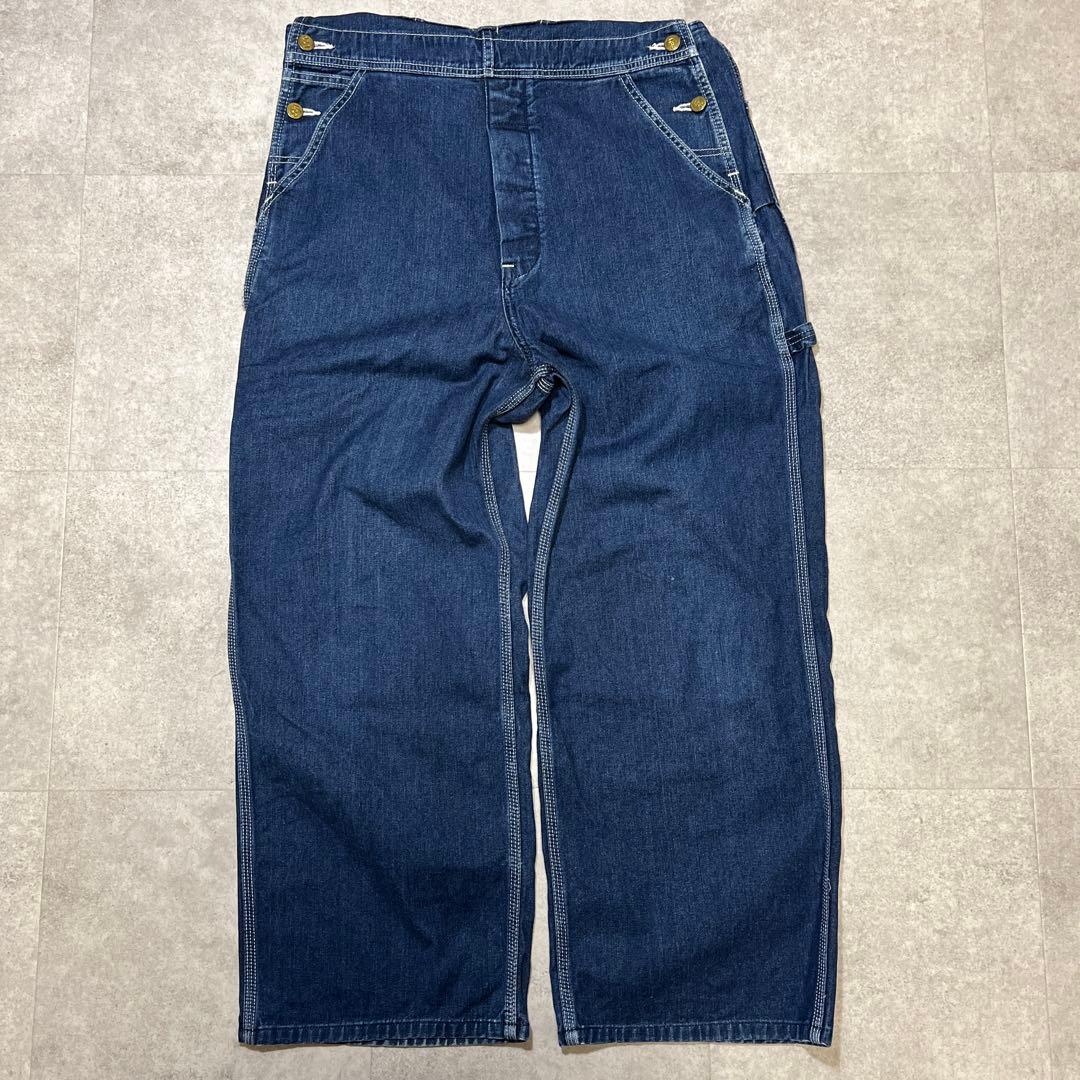 90s LEE リー オーバーオール デニム 濃紺 32 33 ルーズ