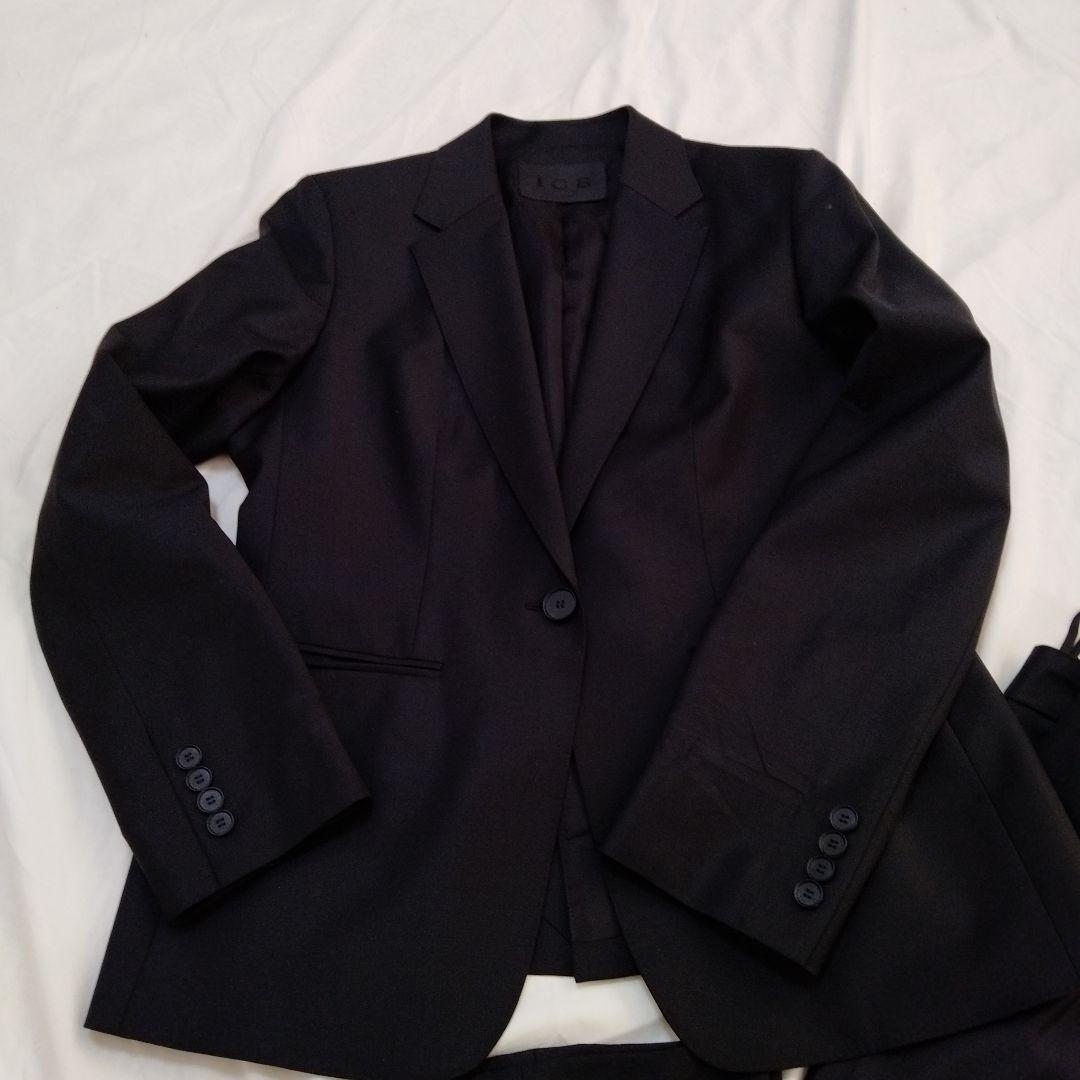 ICB ブラックビジネスパンツスーツ