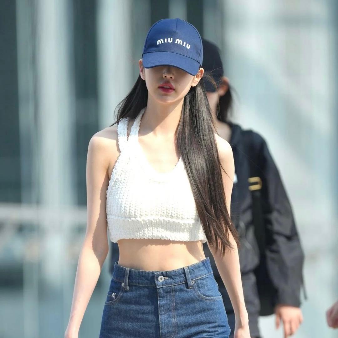 miu miu ミュウミュウ ドリルベースボールキャップ S ブラック