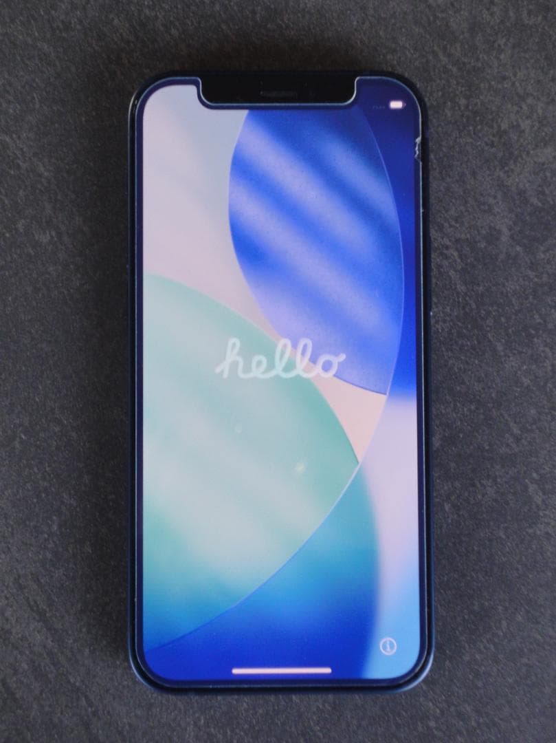 iPhone 12 mini 本体 128GB ブルー 元箱 充電ケーブル ピン