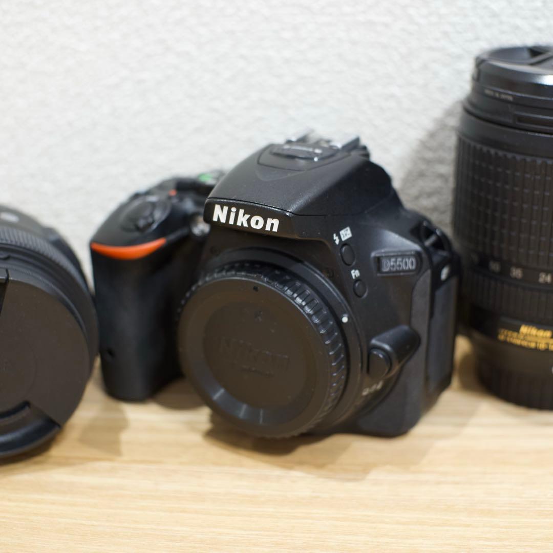 【美品】デジタル一眼レフカメラNikonD5500ダブルレンズSIGMA