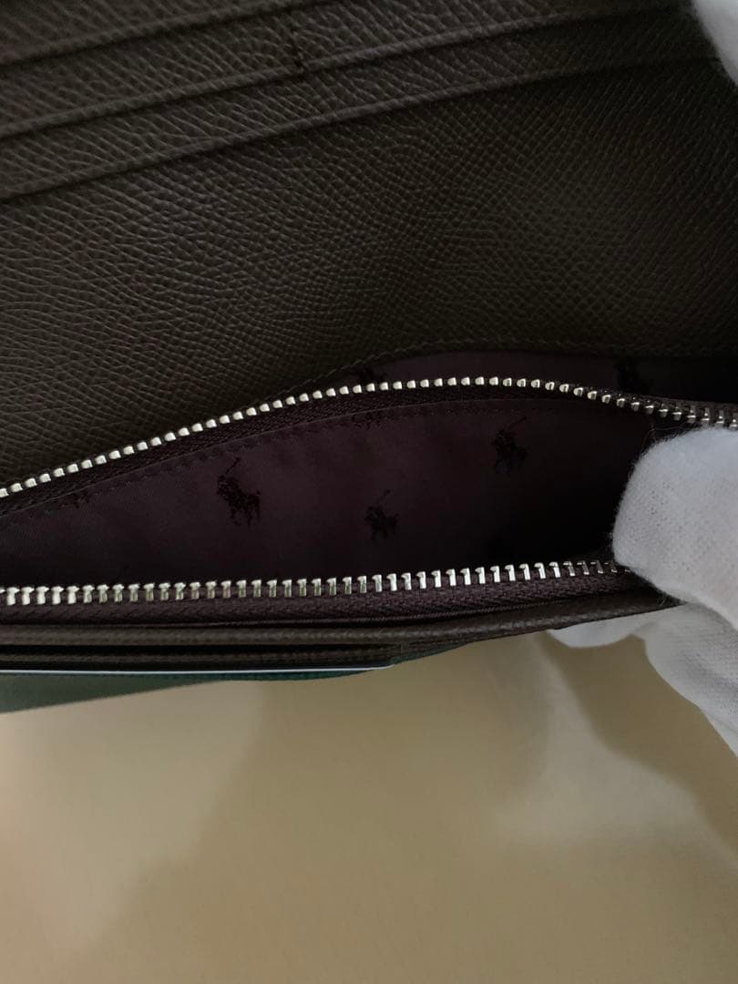 POLO RALPH LAUREN 長財布 ブラウン/グリーン