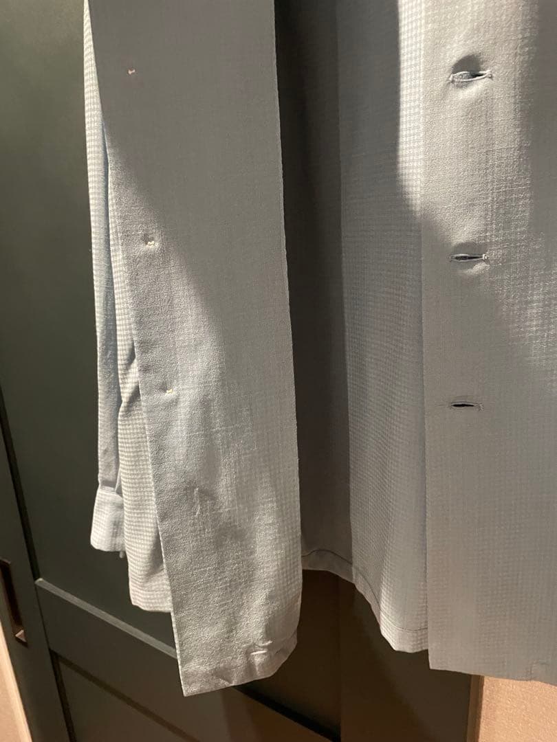 50s 実寸XL Wool / Nylon muslin box shirt