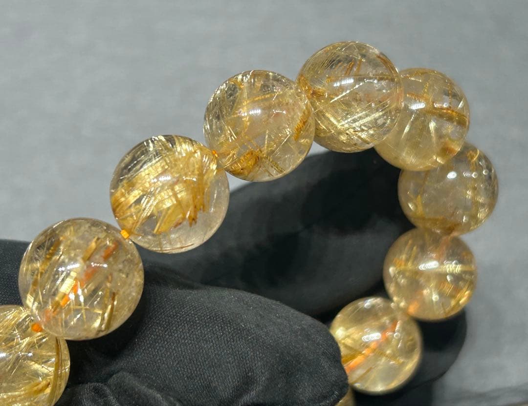 pirokei ゴールドルチルクォーツブレスレット　14mm