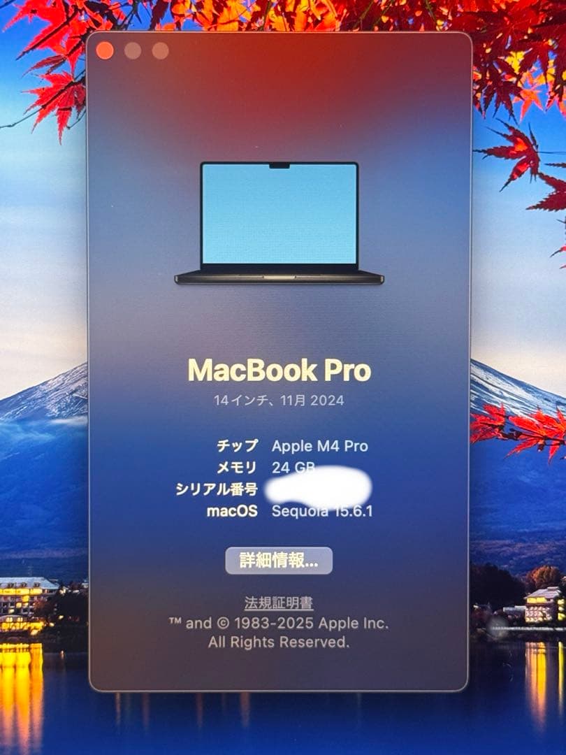 MacBook Pro M4 pro 14インチ スペースブラック