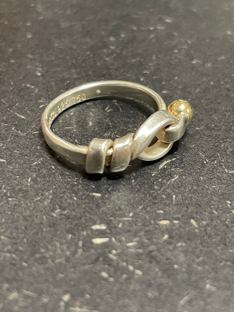 オールドティファニー　リング　フックアンドアイ　ラブノット