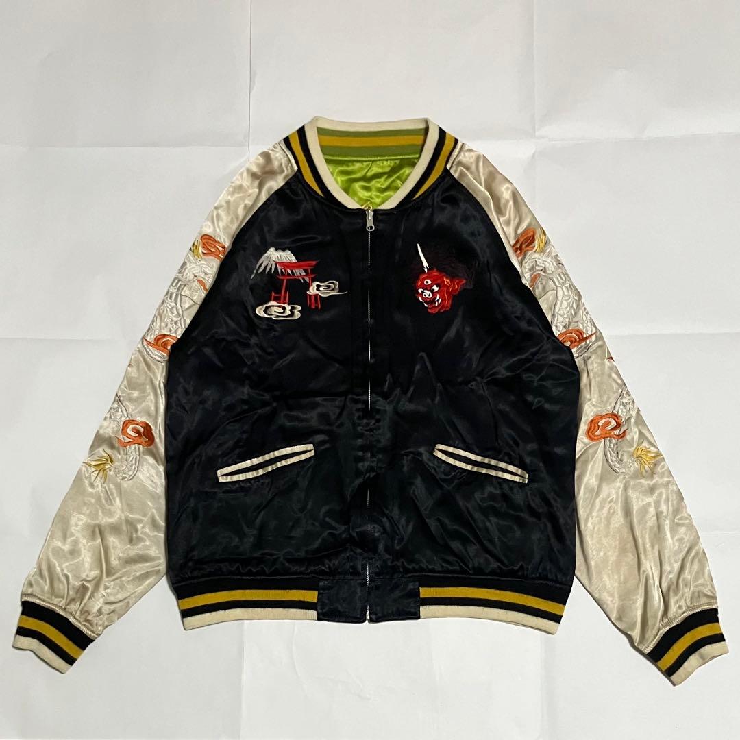 【人気】HOUSTON　ヒューストン　スカジャン　リバーシブル　和柄　刺繍