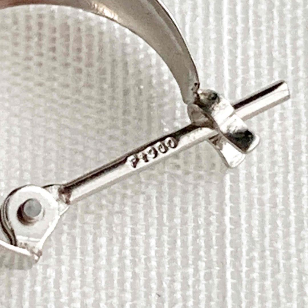 プラチナ【5×10mm 月甲フープピアス】pt900刻印入 ペア 日本製 新品！