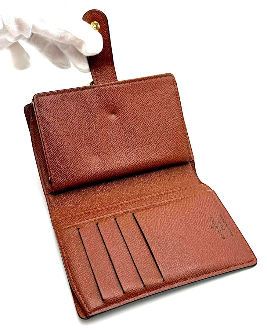 ルイヴィトン ヴィエノワ モノグラム がま口 二つ折り財布