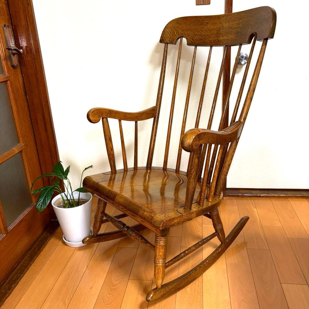 飛騨の家具 飛騨産業 木製 ロッキングチェア キツツキマーク