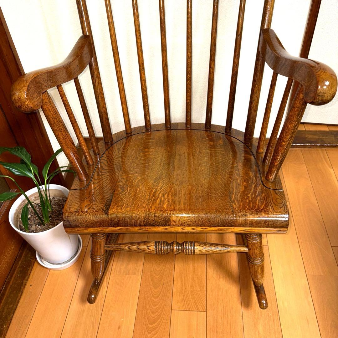 飛騨の家具 飛騨産業 木製 ロッキングチェア キツツキマーク