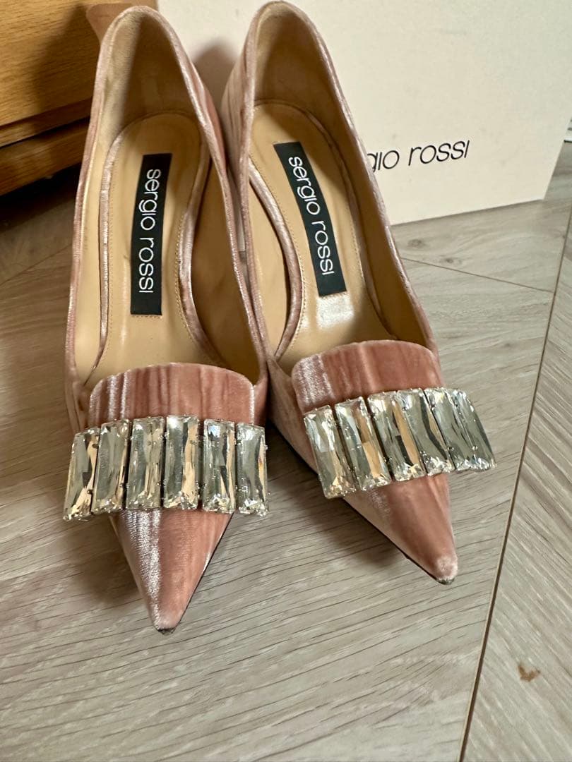 Sergio Rossi ピンクパンプス　sr1 37 23.5 セルジオロッシ
