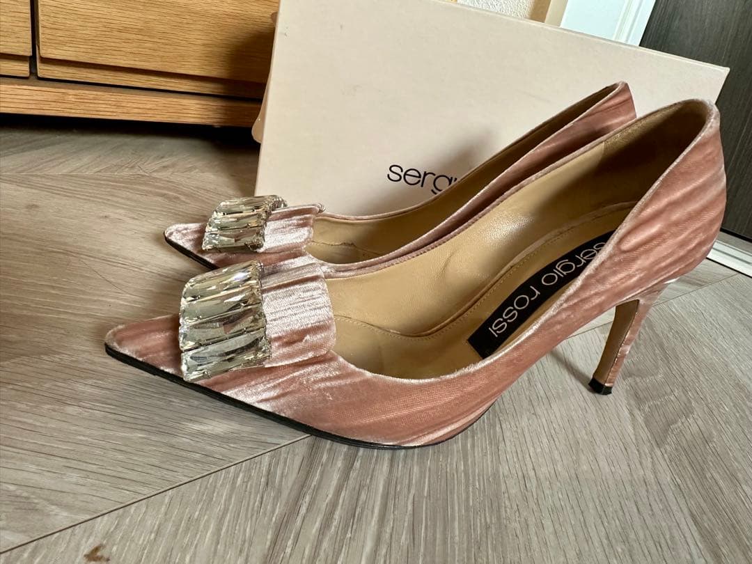 Sergio Rossi ピンクパンプス　sr1 37 23.5 セルジオロッシ