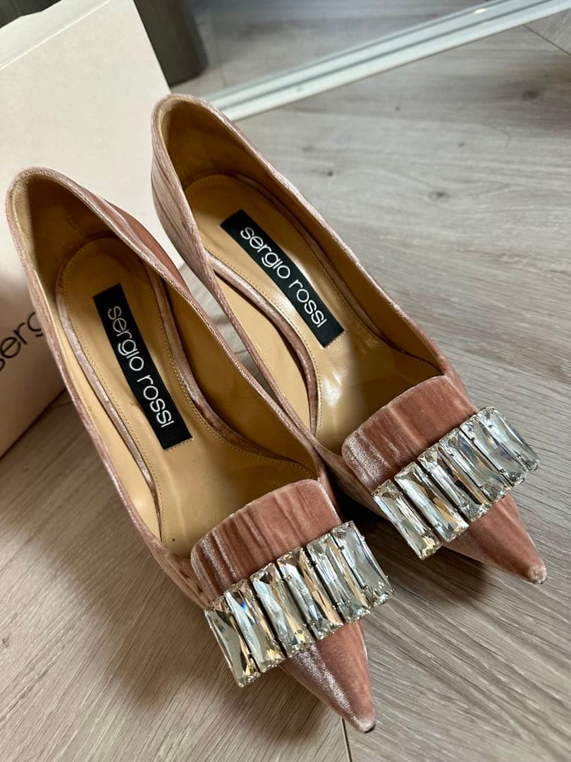 Sergio Rossi ピンクパンプス　sr1 37 23.5 セルジオロッシ